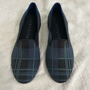 Rothy’s Navy Plaid Loafers